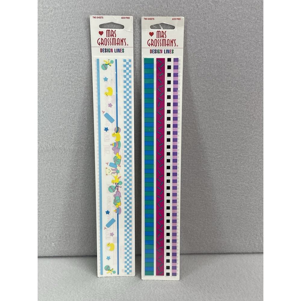 Sticker 2 Planner Mrs. Grossman’s Design Planner Lines 90s Sealed Sheets VTG